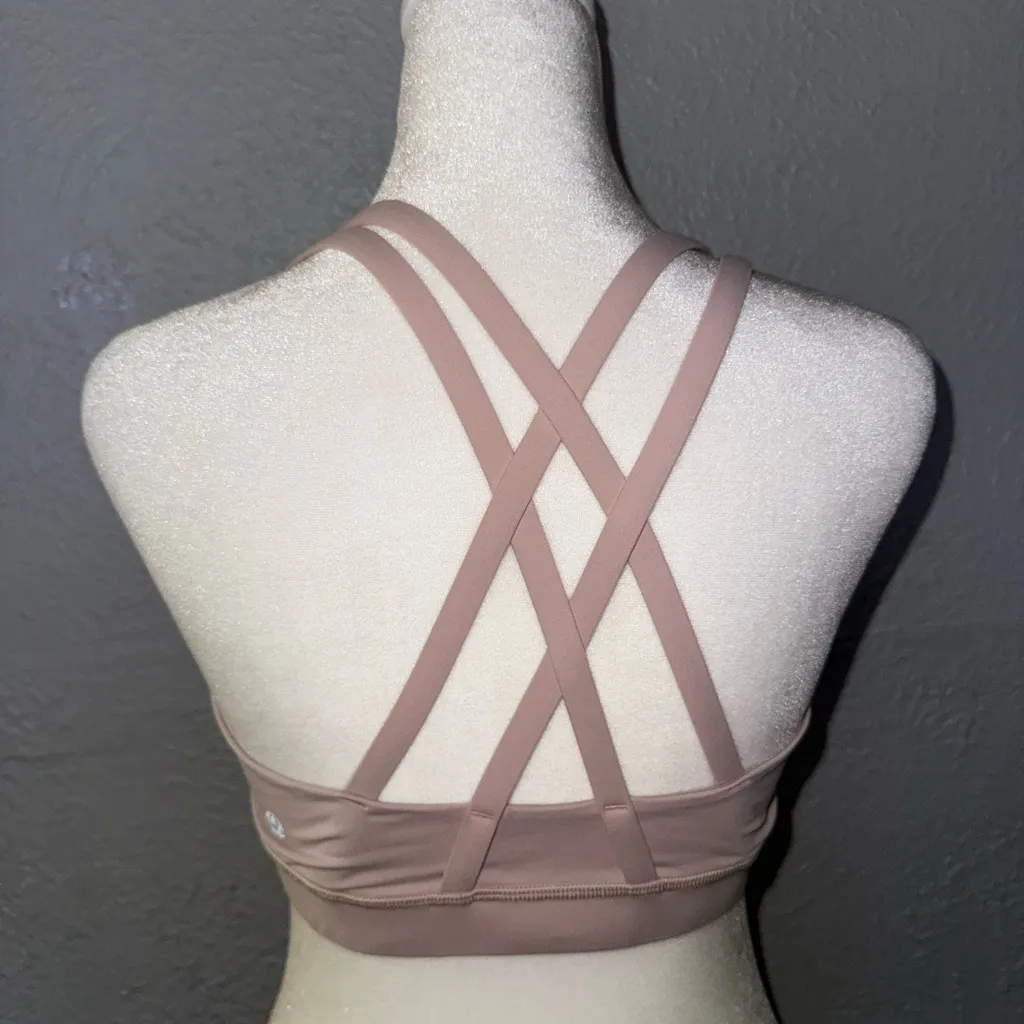 Lululemon Energy Bra Size 8 Light Pink Medium Support - Image 2