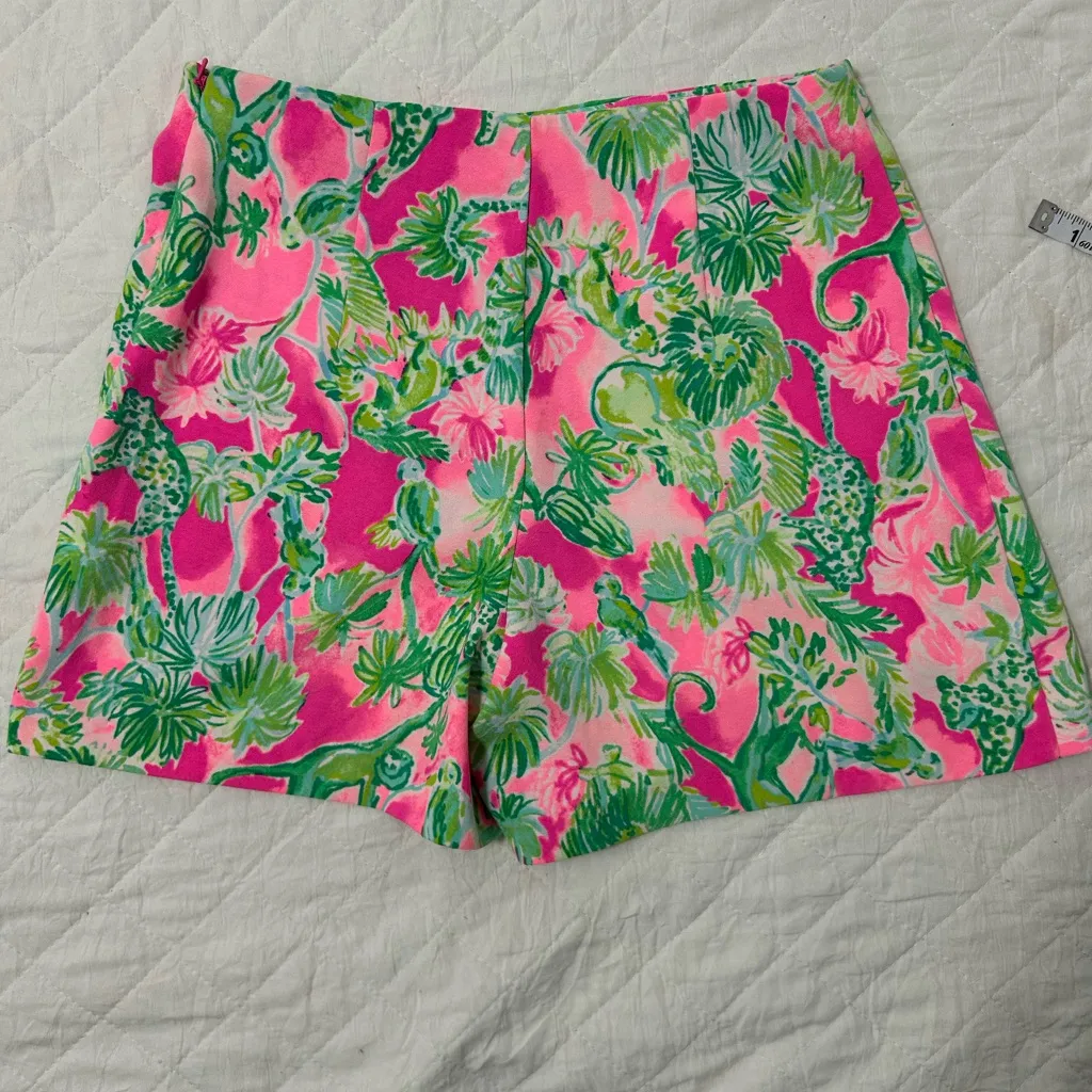 Lilly Pulitzer Pink and Green Tropical Skorts - Image 3