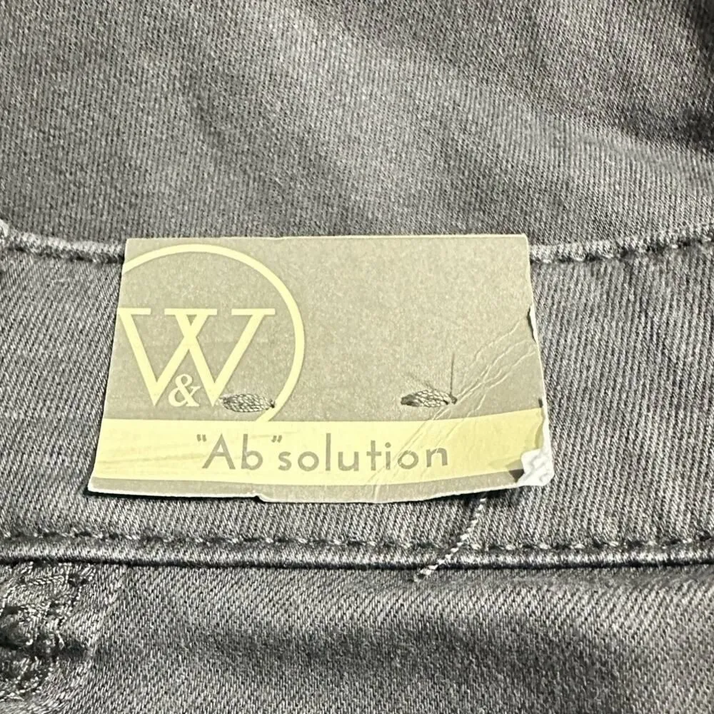 Wit & Wisdom Ab Solution 9" Shorts Women's 2 Gray Belt Loops Pockets NWT - Image 6
