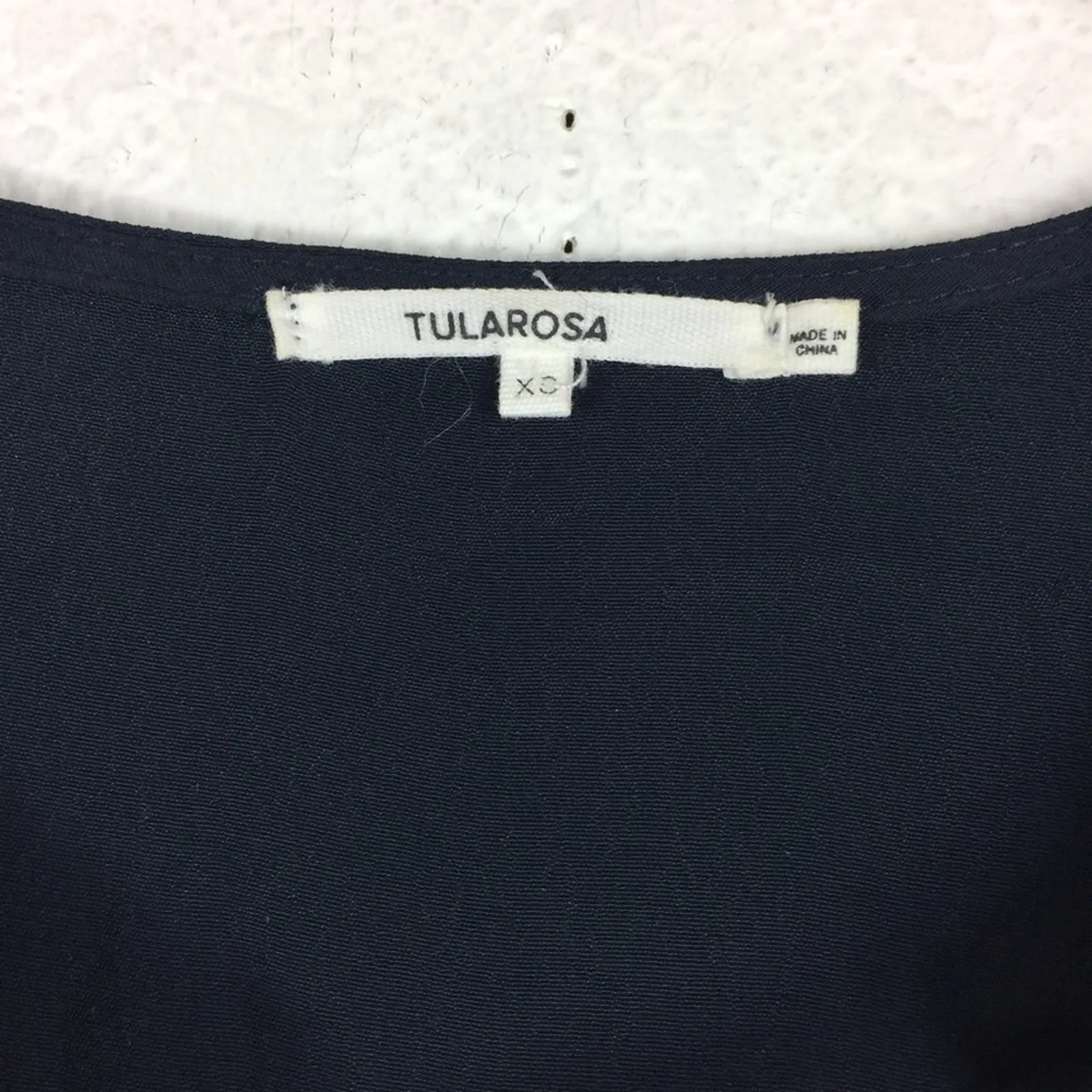 Revolve Tularosa Tallulah Blue Tassel Hem Mini Dress XS Plunge Neckline Boho - Image 5