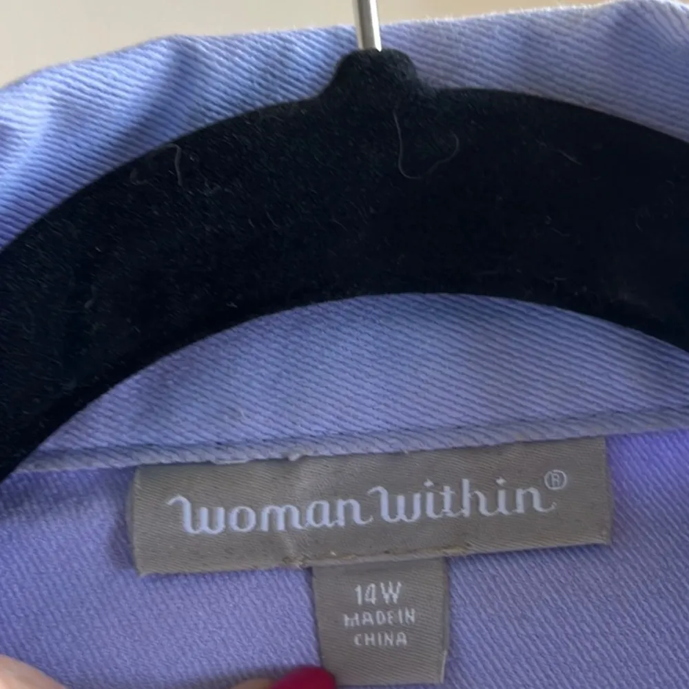 Lavender Jean Jacket Size 14W EUC - Image 4