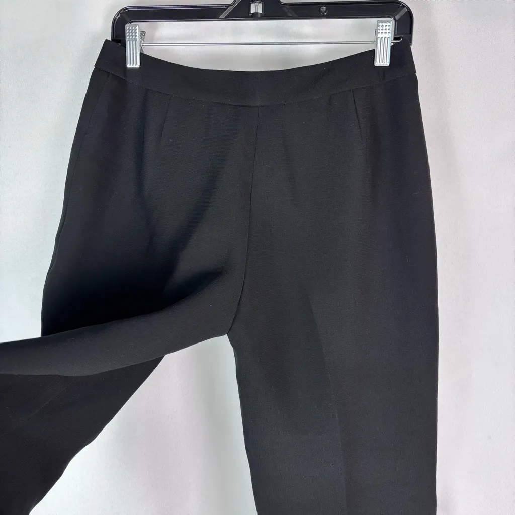 Kasper black wide-leg dress trouser pants with full lining Size 4P - Image 9