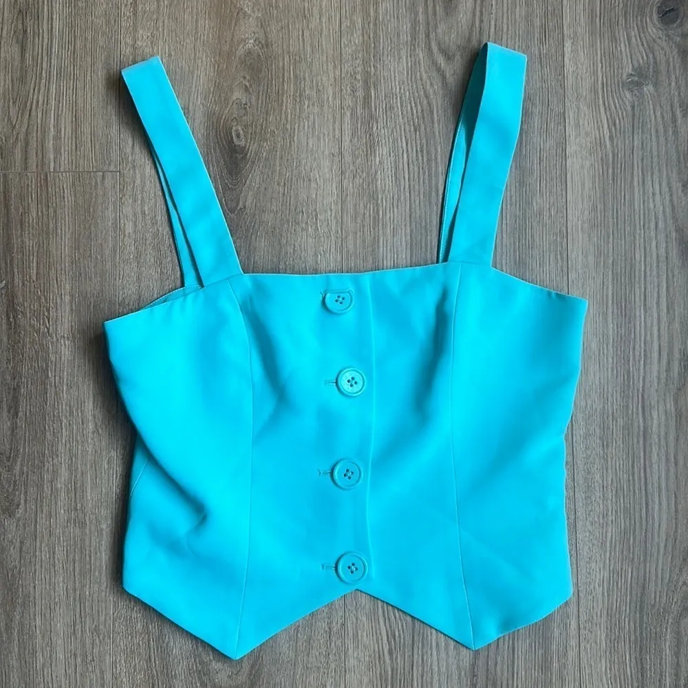 Amanda Uprichard Royston Top Blue size Small - Image 5