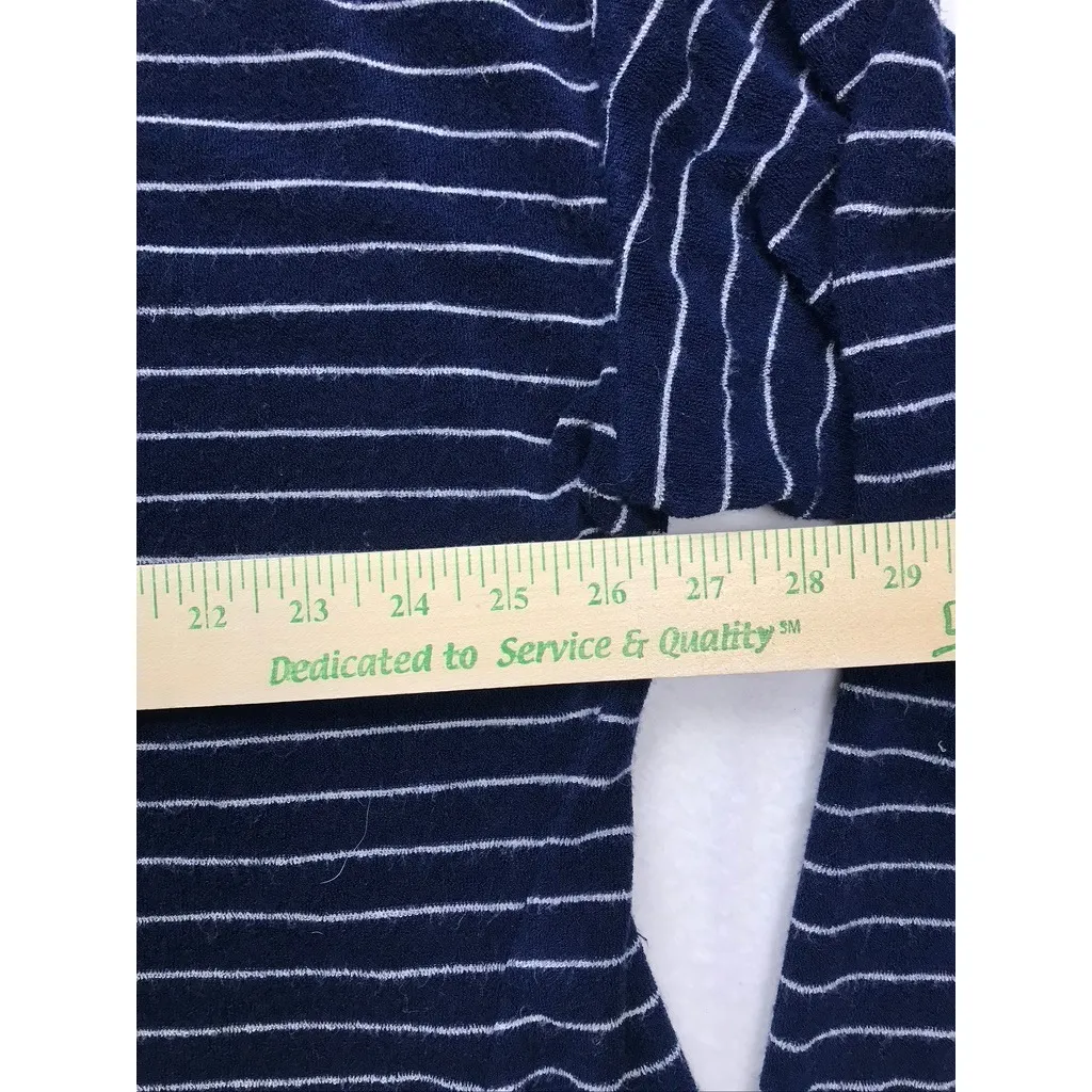 Soma Striped Hoodie Pullover Sweatshirt Navy White Blue Women's XXL Rayon Bamboo - Image 7