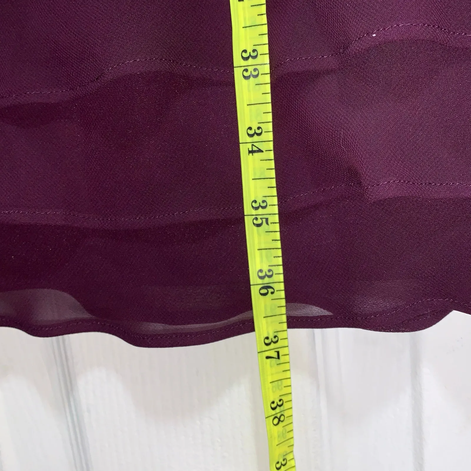 SL Fashions Women’s Size 12 Purple Tiered Ruffle Cocktail Dress with Bolero Jack - Image 9