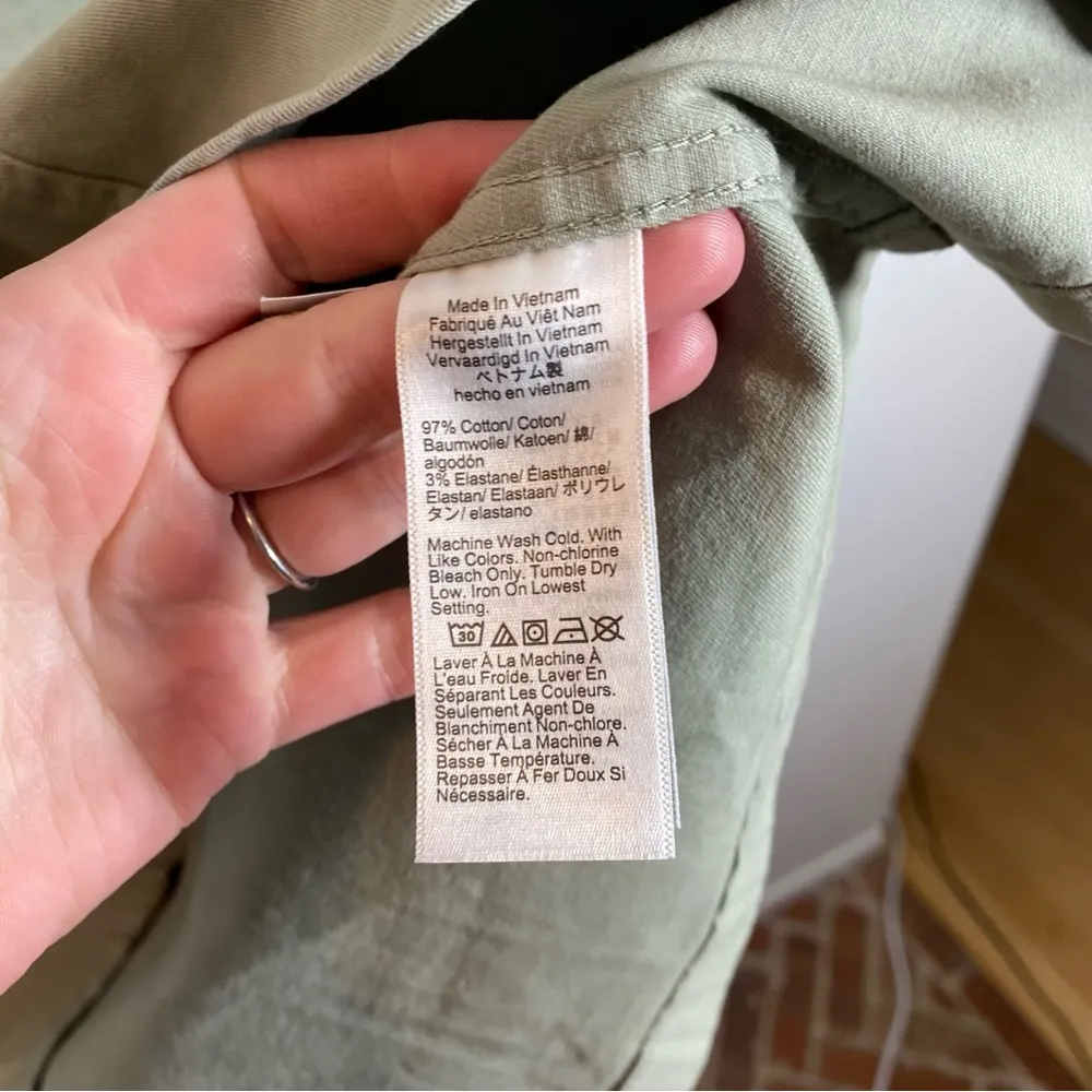 J crew Cinched-waist utility dress in stretch chino iced pine size 8 nwt utility - Image 6