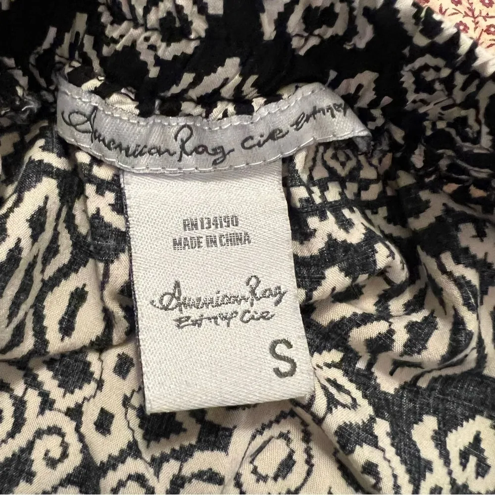 American Rag Strapless Jumpsuit Black White Geo - Image 15