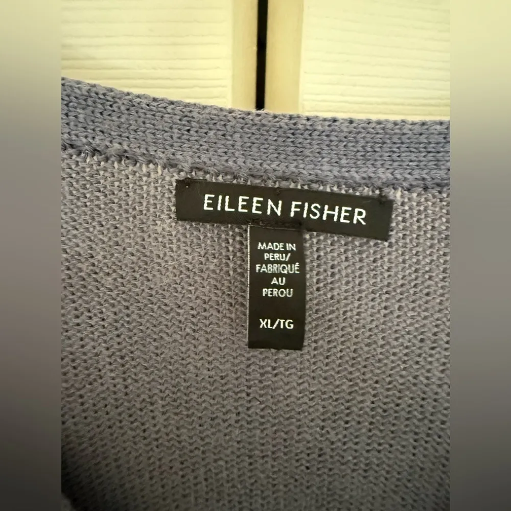 Eileen Fisher Peruvian Cotton & Tencel Lyocell Blend V-Neck Top Sweater Size XL - Image 3