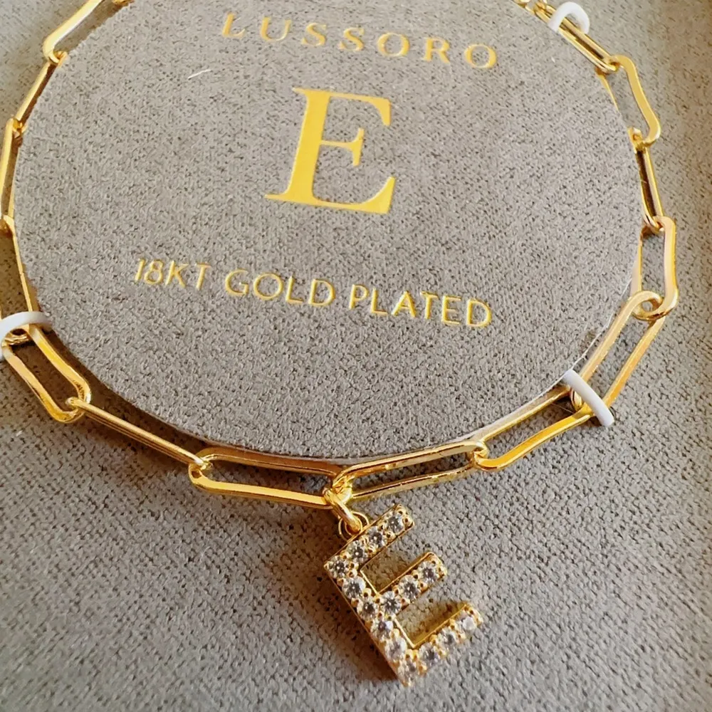 Lussoro letter E 18kt gold plated bracket 6+2” inches Silver - Image 3