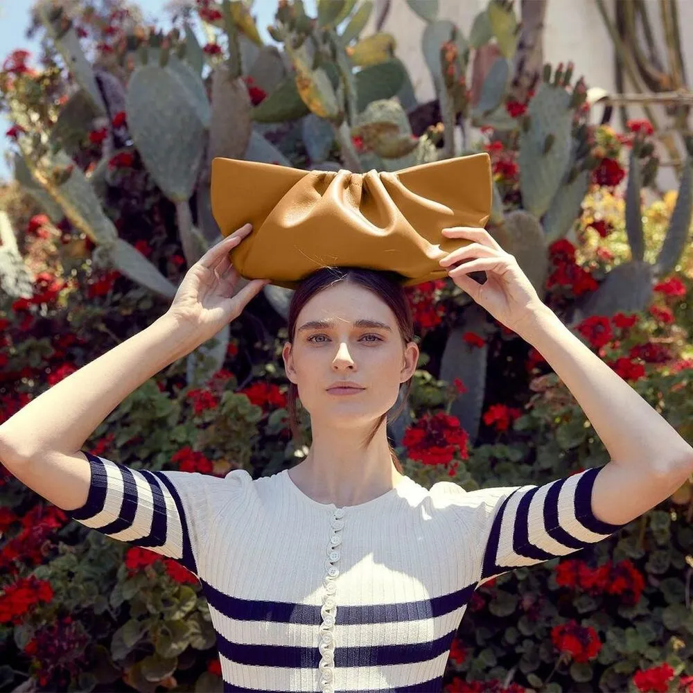 Senreve Cornetti Crossbody Clutch Bag Detachable Strap Saddle Womens Size OS Brown - Image 2