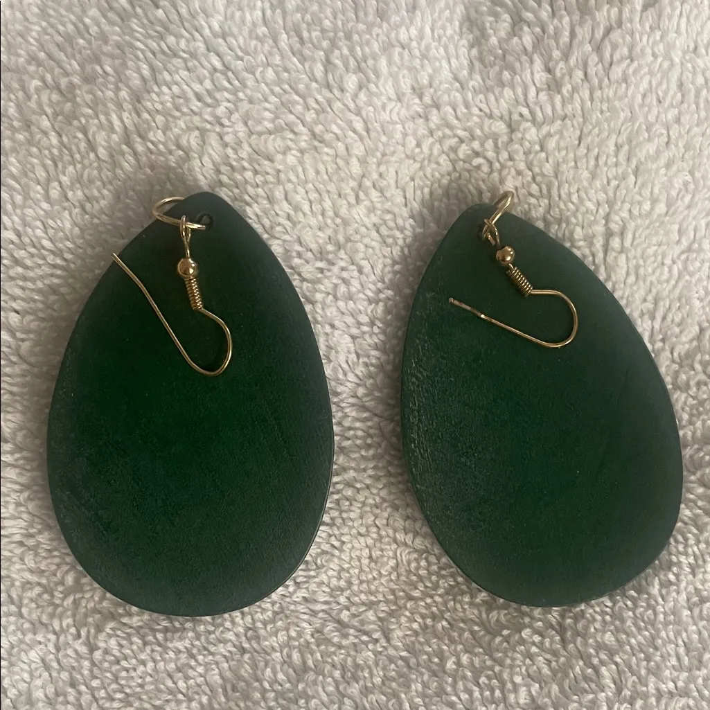 Set of 3 Statement Earrings – Boho & Geometric Styles Blue - Image 3