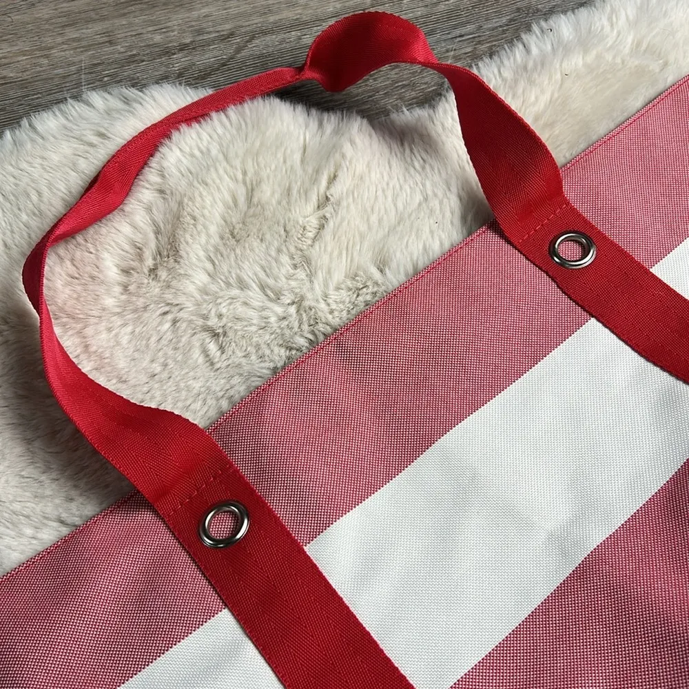 Tommy Hilfiger Red and White Large Tote Bag - Image 12