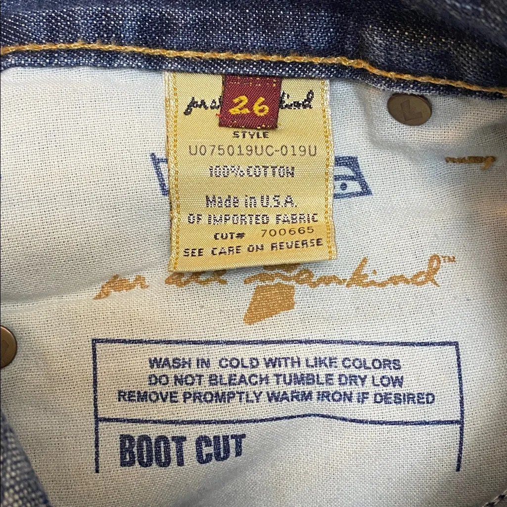 7 for all mankind bootcut denim jeans size 26 - Image 7