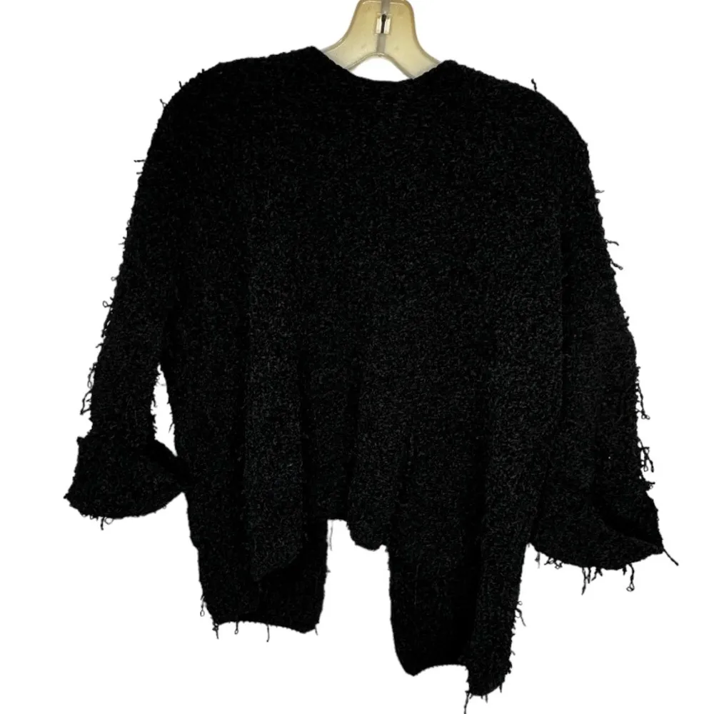 Thick Black Cardigan Sweater‎ - Image 4