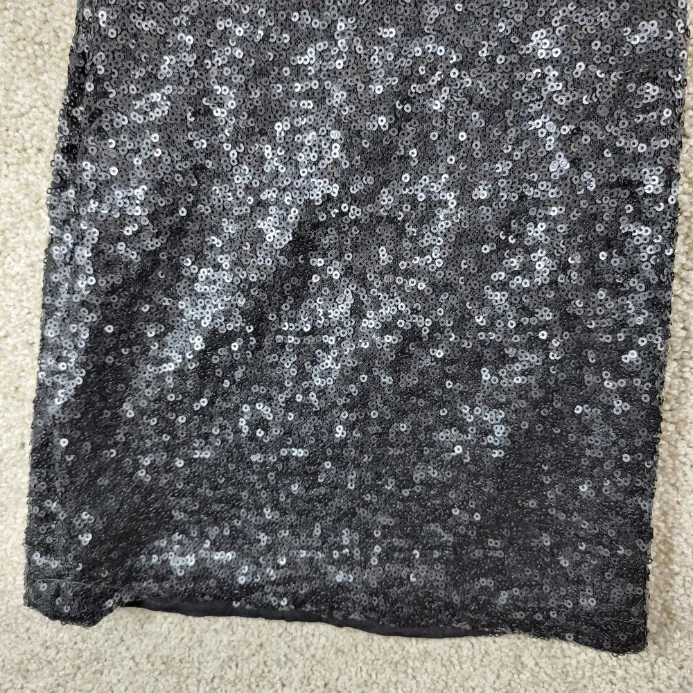 Athena Marie Womens Sequin Pants XL Black Flare Wide Leg Holiday Party Cocktail - Image 15