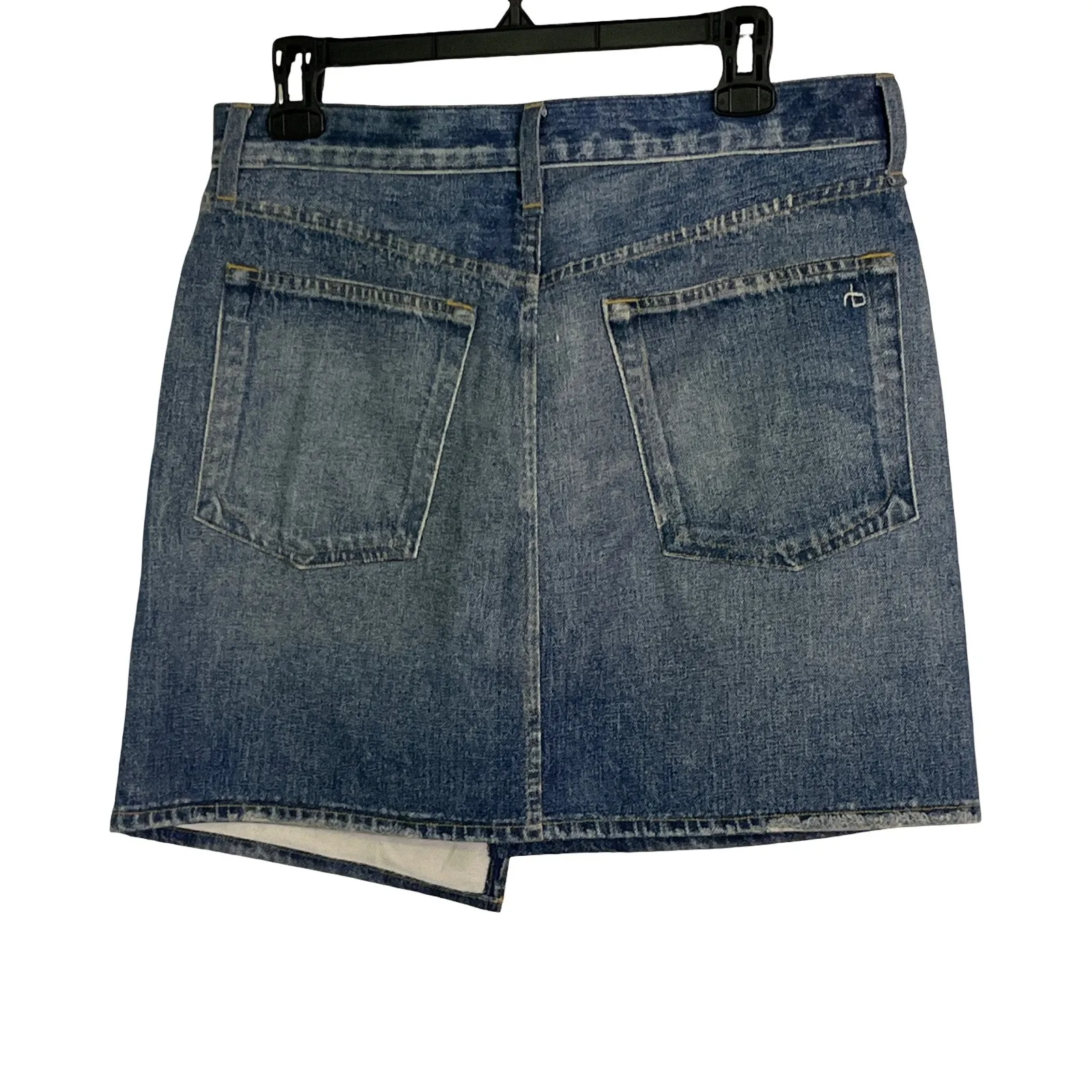 Rag & Bone Lenox Canvas Miramar Denim Mini Asymmetrical Mini Skirt Size 30 - Image 3
