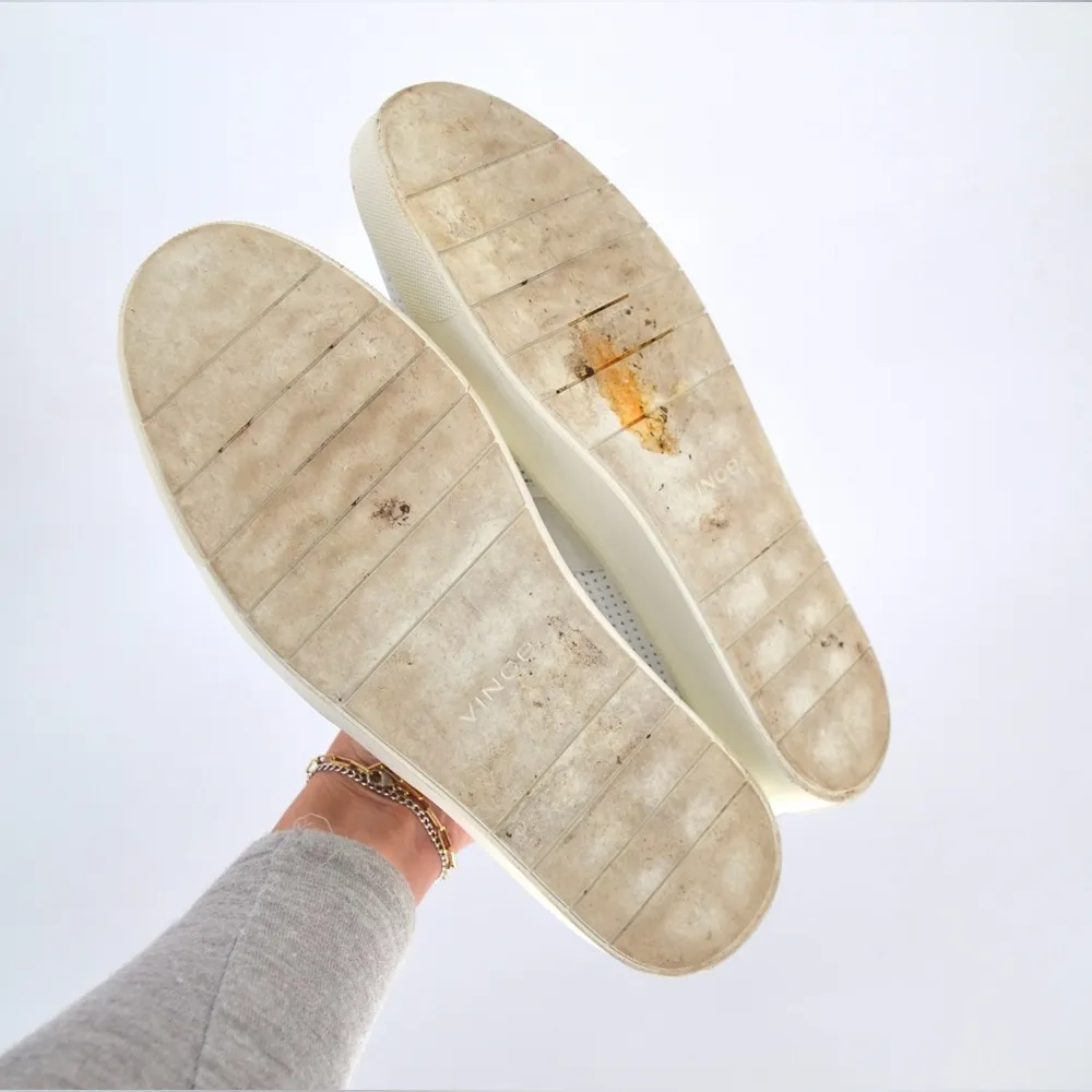 Vince Blair Perforated Leather Slip On Sneaker White Women's US 9 / 39 - Image 7