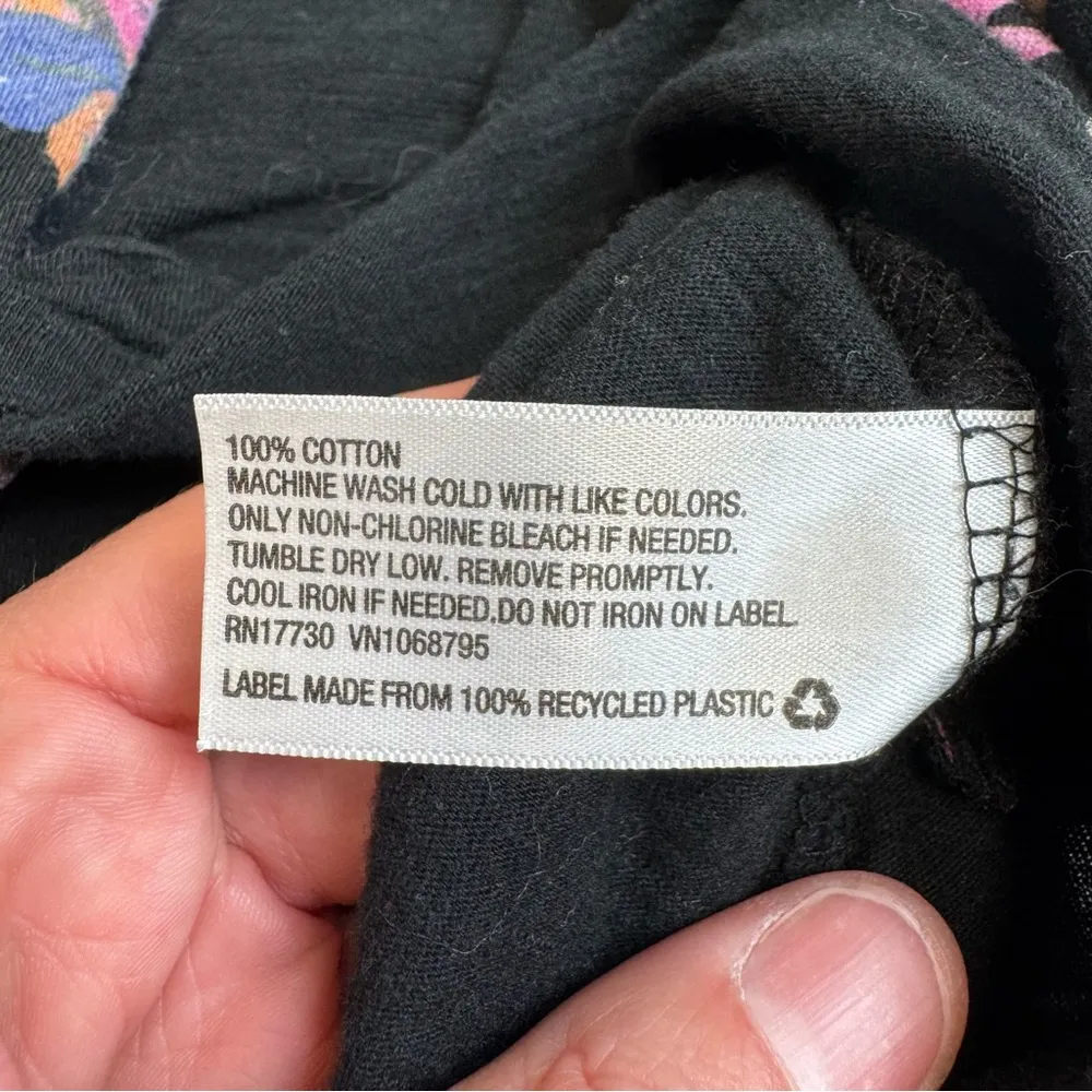 ANA A New Day Women's Twist Front Black Multicolor Floral Tank Top M Med Medium - Image 8