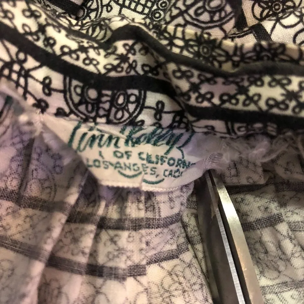 Vintage Ann Kelly of California Skirt Womens 2? Used Tassels Black Beige *Missin - Image 9