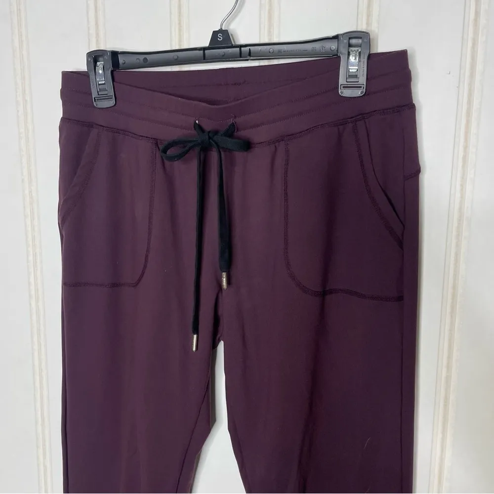 ZYIA Plum Unwind Joggers Size M Pockets Elastic Band 370 - Image 2