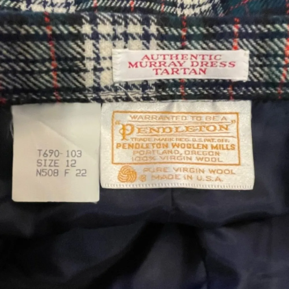 Vintage Pendleton Authentic Murray Dress Tartan Plaid 100% Wool Midi Ski… - Image 4