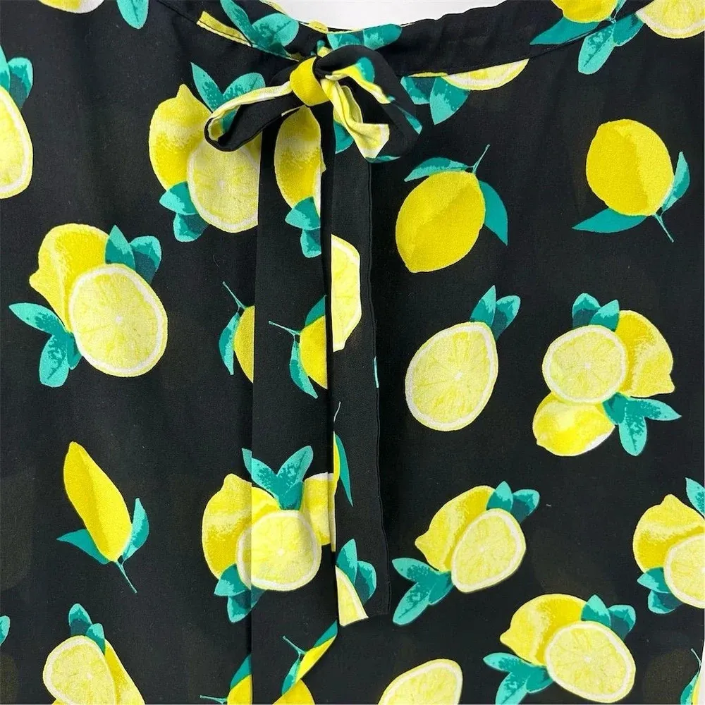 Cynthia Rowley Women's Lemon Print Blouse Size S Multicolor Floral - Image 7
