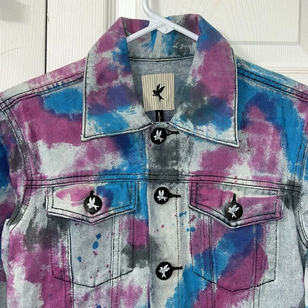 One Teaspoon Tye Dye Jeans Jacket(Size Small) - Image 7