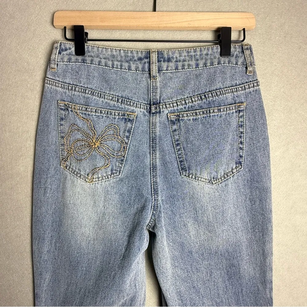 LoveShackFancy Women’s Kala Flare Jeans Boho 70’s Montauk Blue Rodeo Festival 26 - Image 5