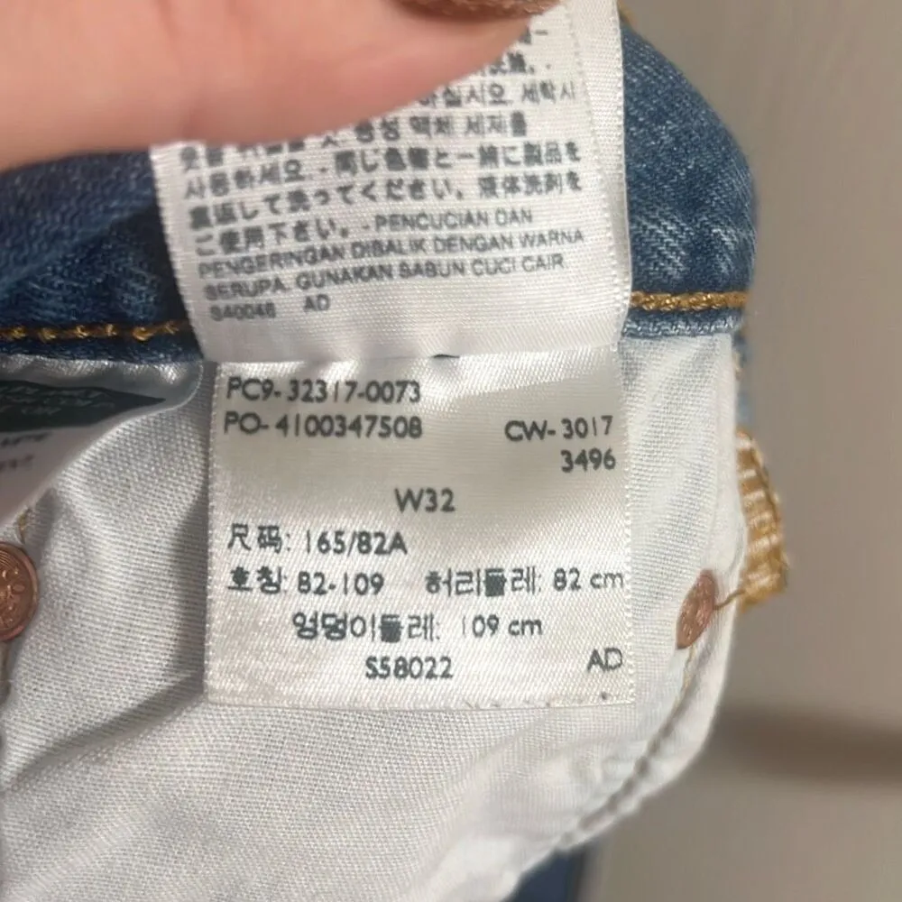 ✨Levi's 501 Original High Rise Distressed Hem Cut Off Sz 32 Shorts✨ - Image 9