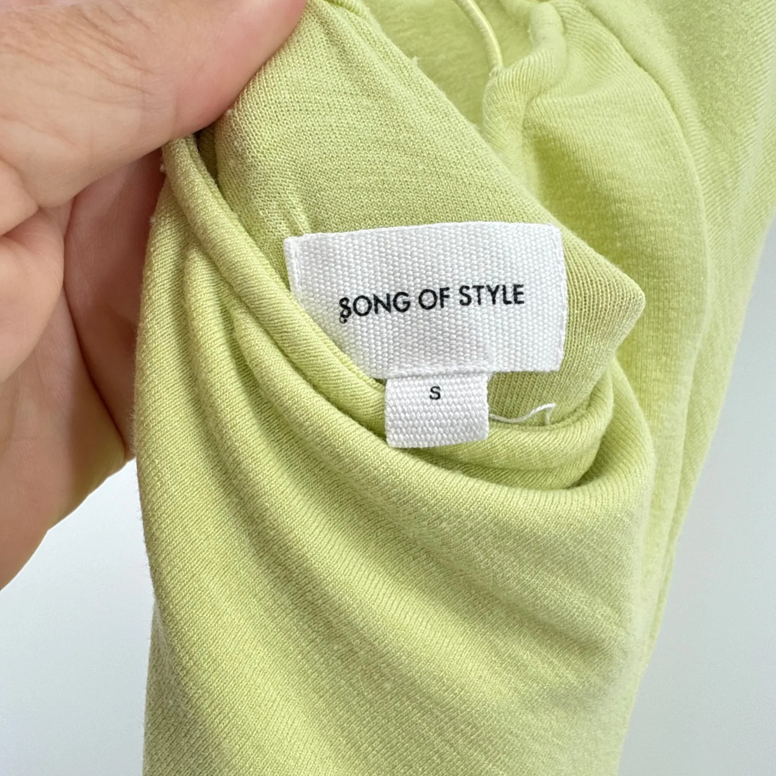 Song of Style Zinnia Maxi Halter Dress Ruched Slit Open Back Key Lime Small Sexy Yellow - Image 6