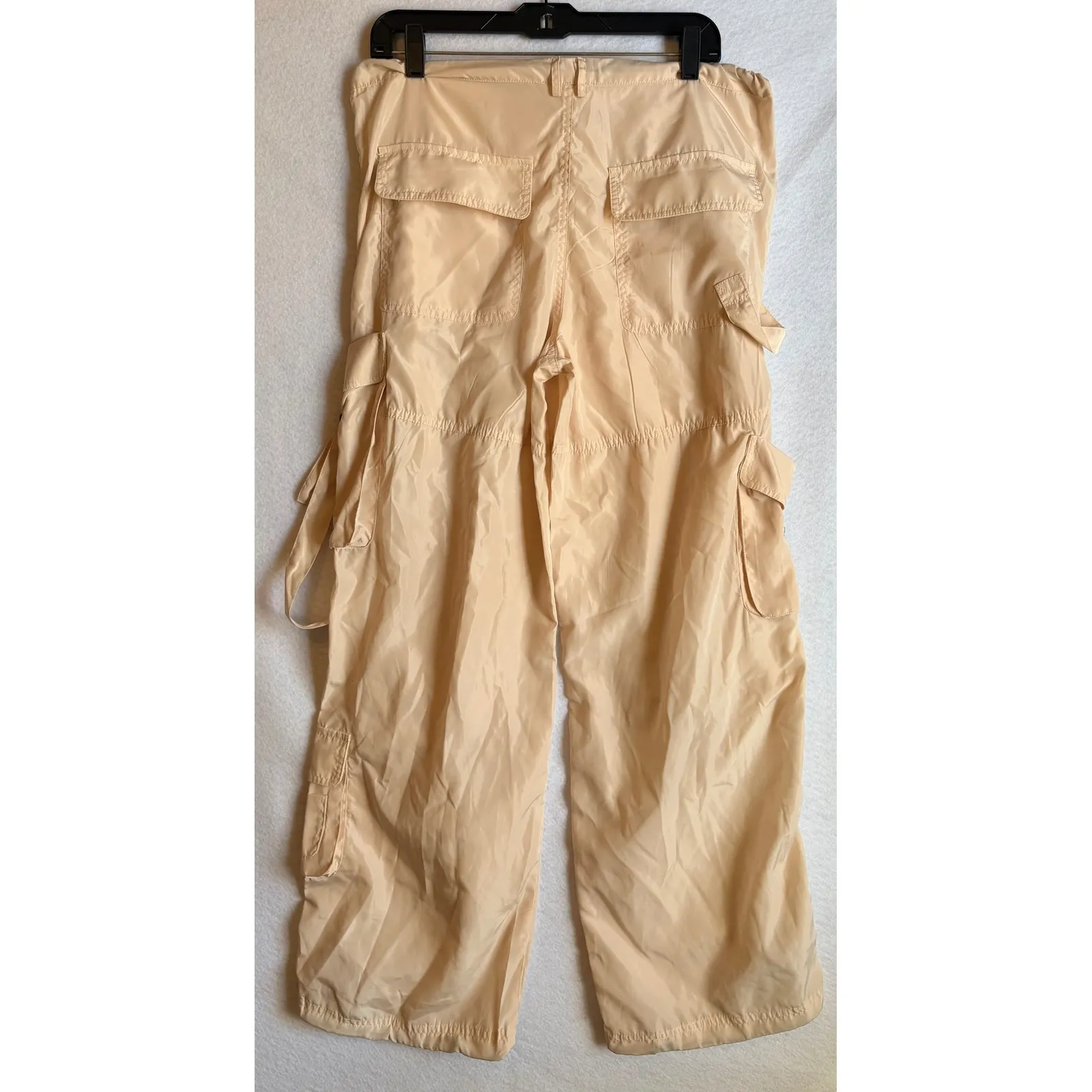 PacSun LA Hearts Cargo Pants XS Bone Beige Utility Y2K Parachute Streetwear NWT - Image 2