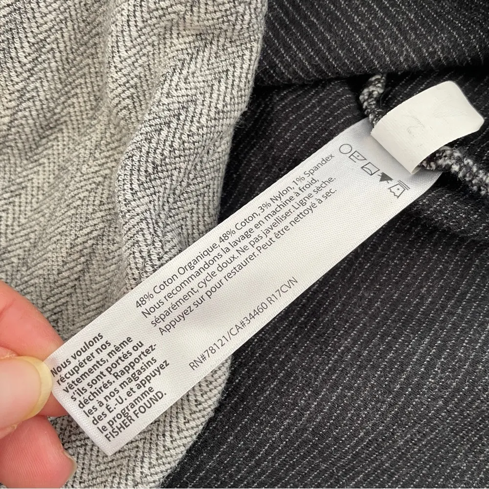 Eileen Fisher Chevron Button Front Long Jacket/Coat Heather Gray (Medium) - Image 7