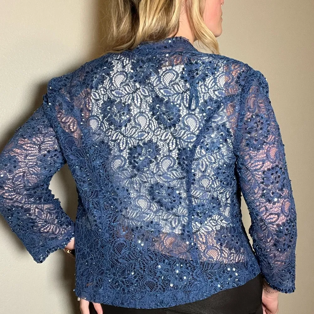 Emma street formal beaded cardigan Blue Size 8 - Image 2