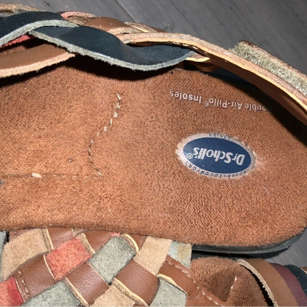 Dr Scholls Womens Comfort Strap Double Air-Pillo Sandals Tan Leather Size 6 - Image 13