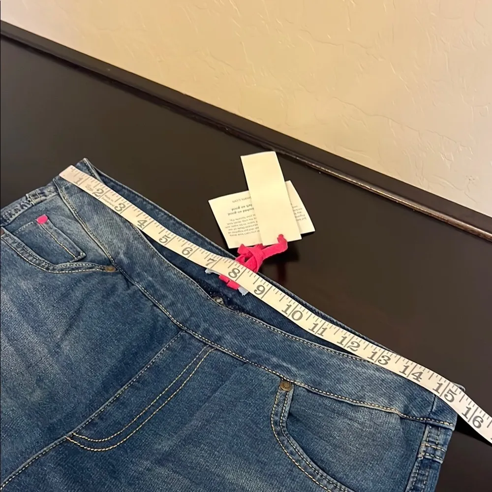 Pajama Jeans bootcut pull up elastic waist, medium wash blue, size S, NWT Blue - Image 4