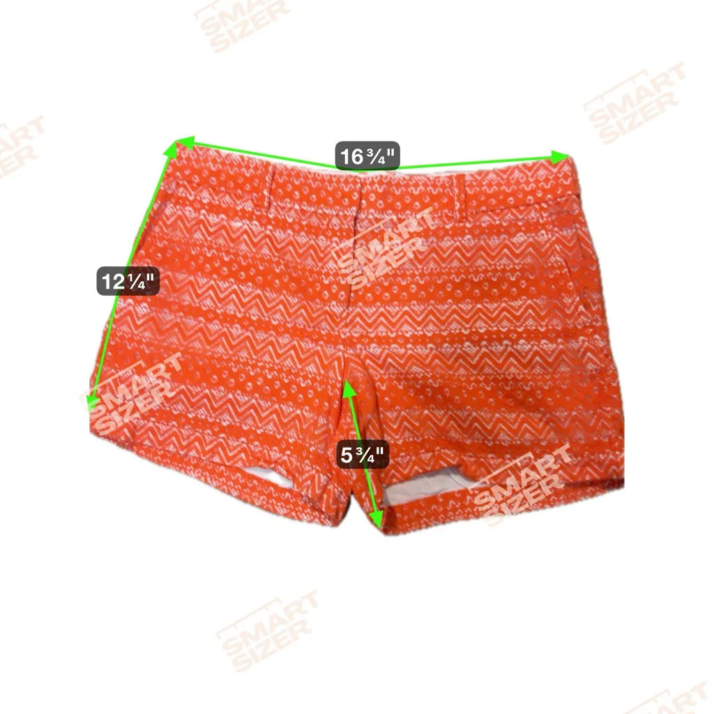 Loft Women’s Chino Shorts Orange‎ Geometric Pattern Size 8 Dressy Lace - Image 6
