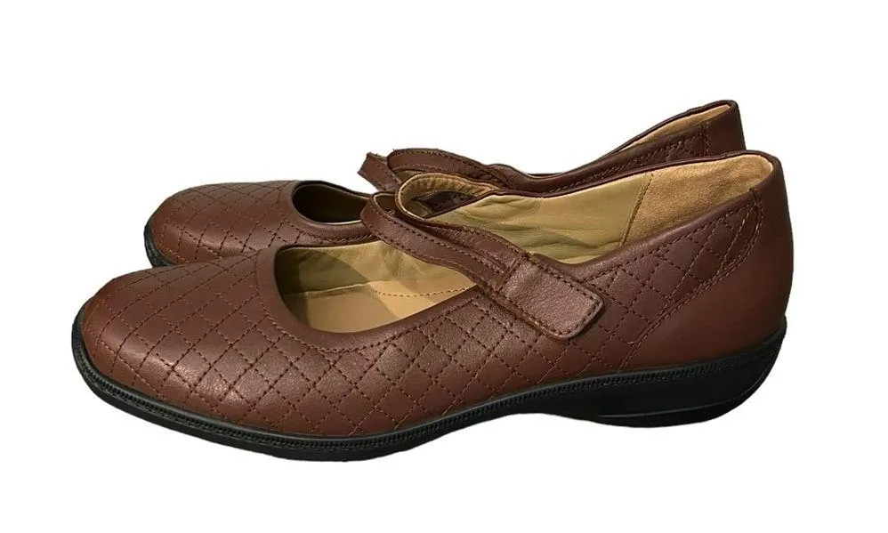 Trotters Opal Brown Leather Mary Jane Comfort Walking Flats Loafer US11/UK9/EU43 Size 11 - Image 3
