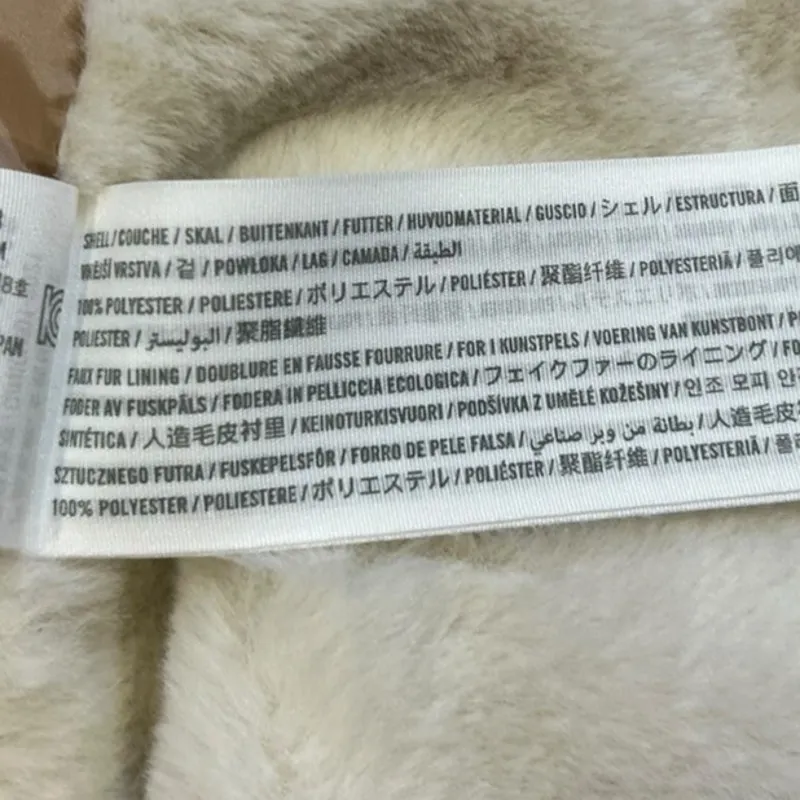 NWOT HOLLISTER Beige Faux Fur Lined Zip Up Cropped Quilted Puffer Jacket LARGE - Image 8