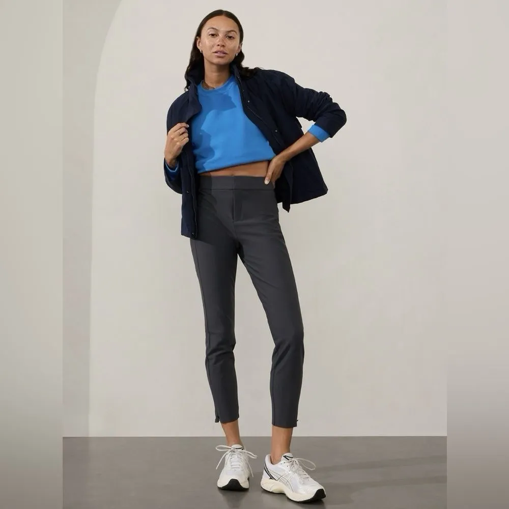 NEW Athleta Stellar Mid Rise Slim Pant Tight in Black Sand 410508 Size M Tall - Image 3