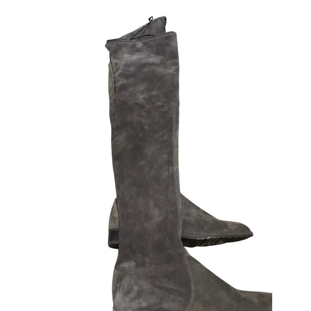 Stuart Weitzman Grey Lowland Suede Thigh High Boots Sz. 9.5 - Image 5