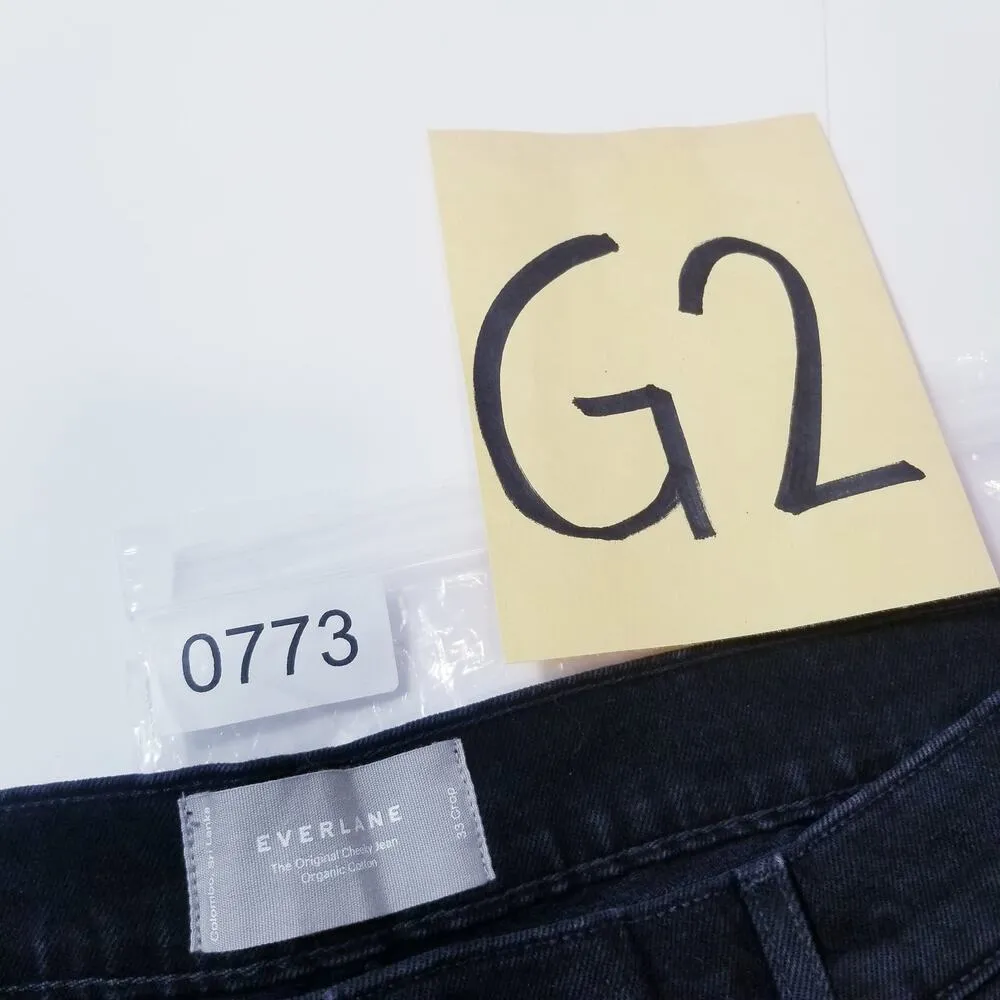 Everlane The Original Cheeky Crop Jeans Organic Cotton High Rise Black Denim - Image 13