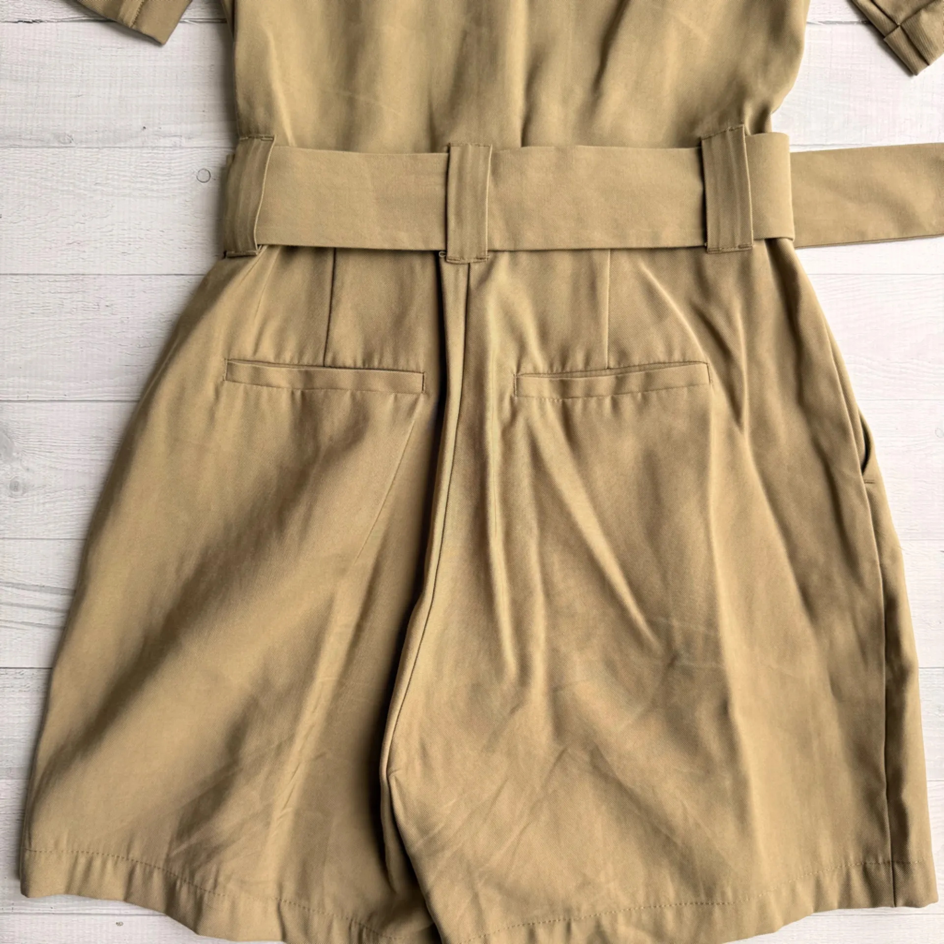 Friends Like These Short Sleeve Utility Romper Khaki UK 10/US 6 Tan Size undefined - Image 6