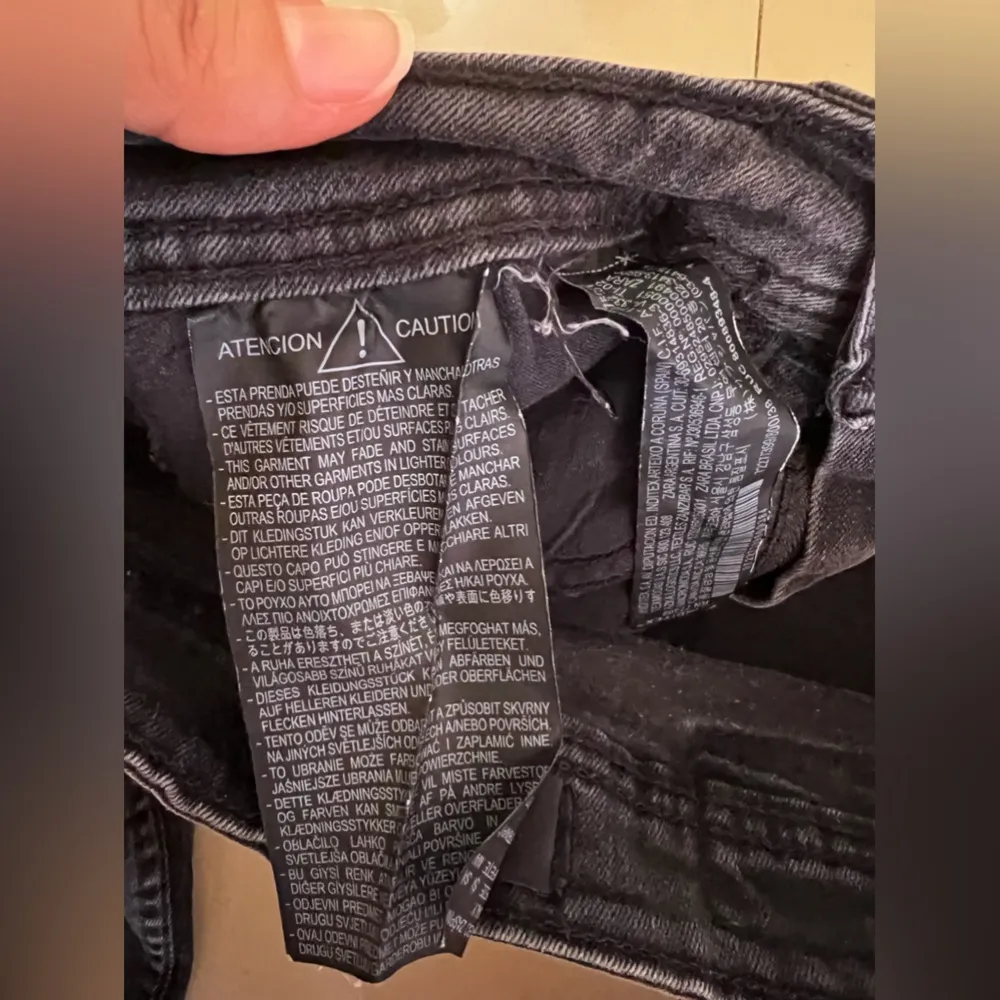 Zara Black Wash Distressed High Rise Skinny Denim Jeans 30 Made In Pakistán - Image 16