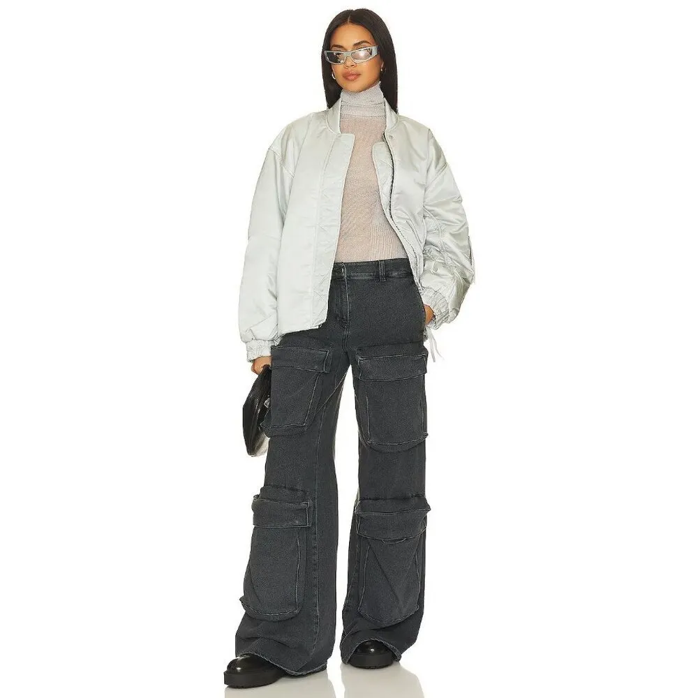 SER.O.YA Piper Sweater in Silver XSmall New Womens Turtleneck Knit Top Size XS - Image 16