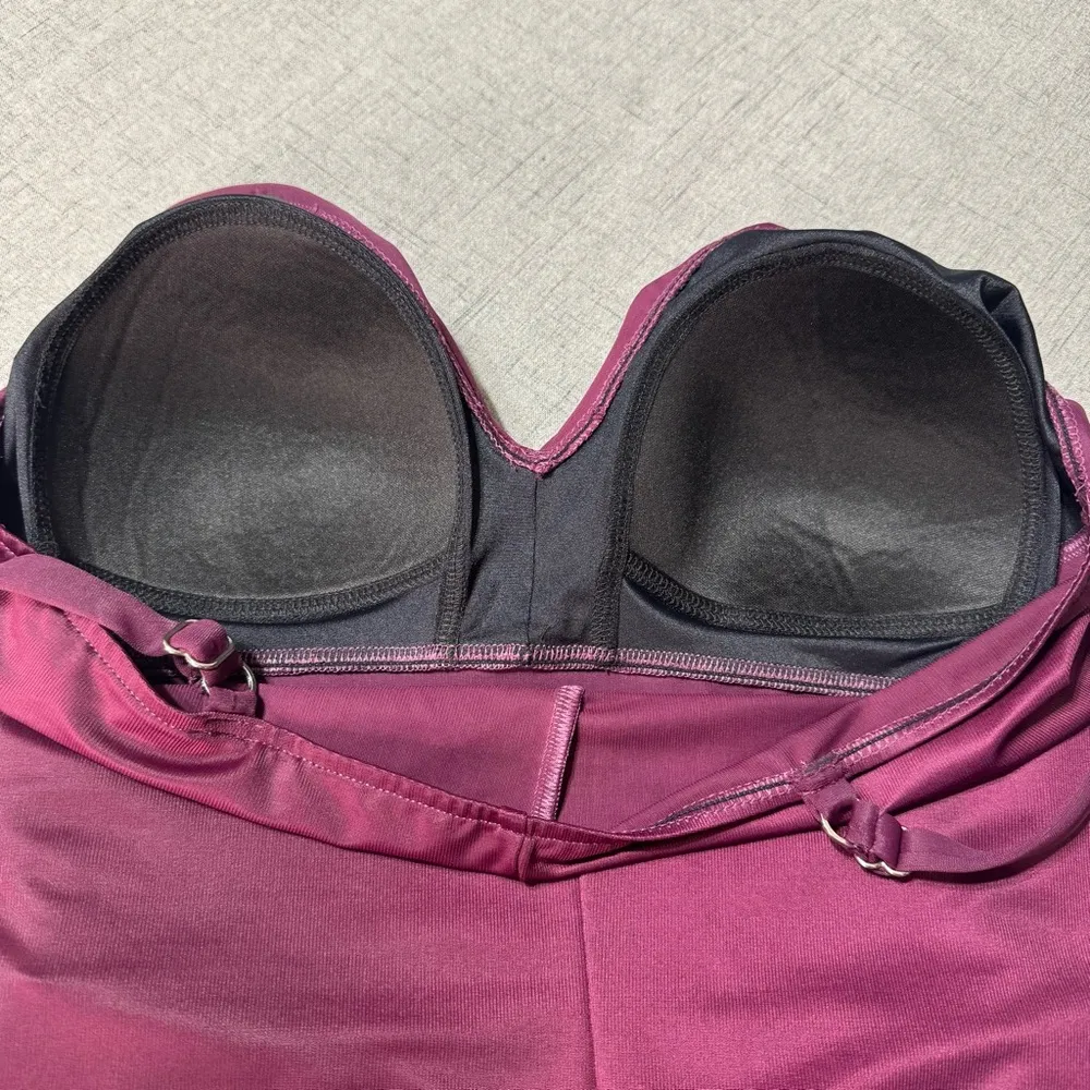 Miraclesuit Women’s Burgundy Megan Slimming One Piece Modest Swimsuit 14 - Image 8