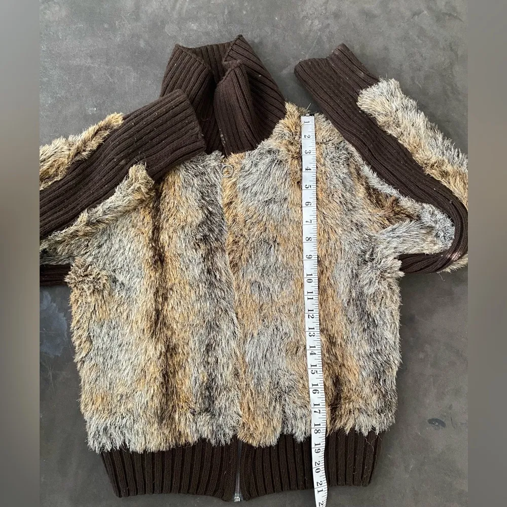 Mango (MNG) Cropped fur-effect bomber jacket - - Image 8