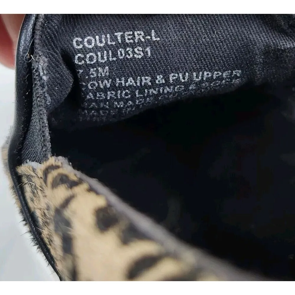 Steve Madden Coulter Leopard Animal Print Cow Hair Slip On sneakers Size 7.5 EUC - Image 9