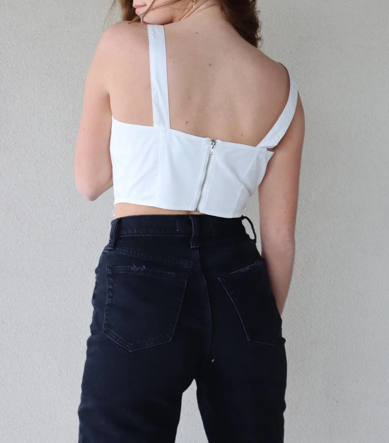 Structure Corset Tank Top White - Image 6