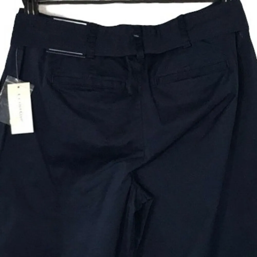 Charter Club SZ 10 Crop Pants Wide Leg Hi-Rise Belted Pockets Stretch Zip-Fly - Image 5