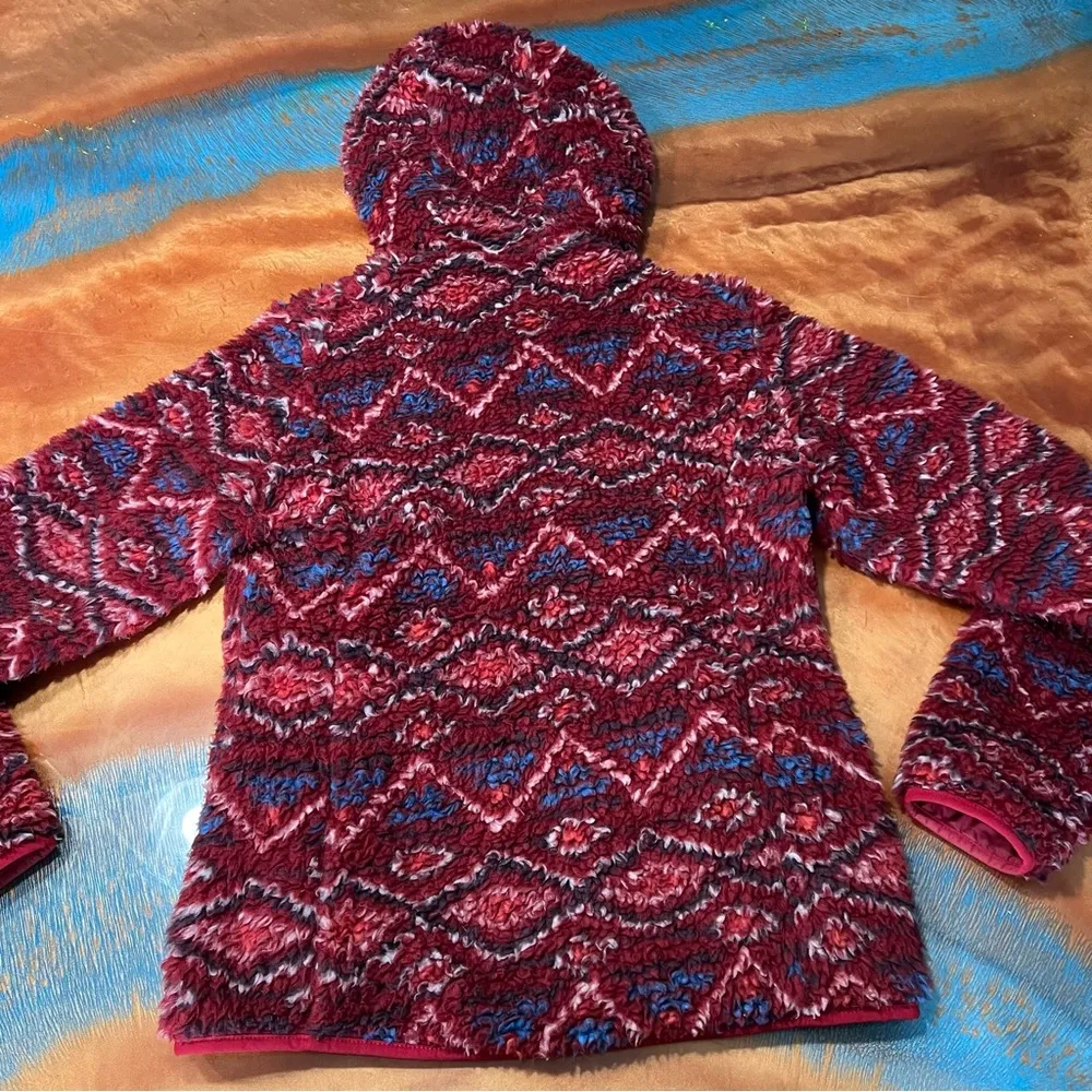 Patagonia Deep Pile Retro X Fleece Hooded Full zip lined jacket medium rare - Image 12